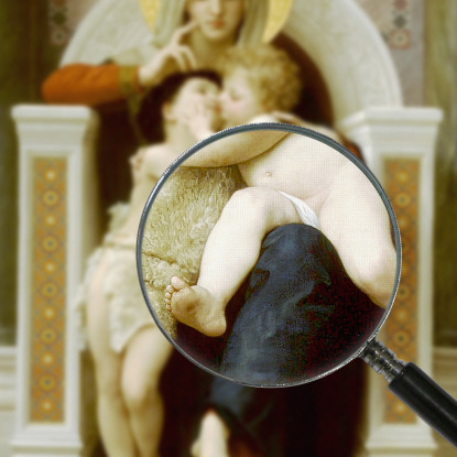 Madonna Con Bambino E Giovanni Battista William Bouguereau wbg114 quadro stampato su tela
