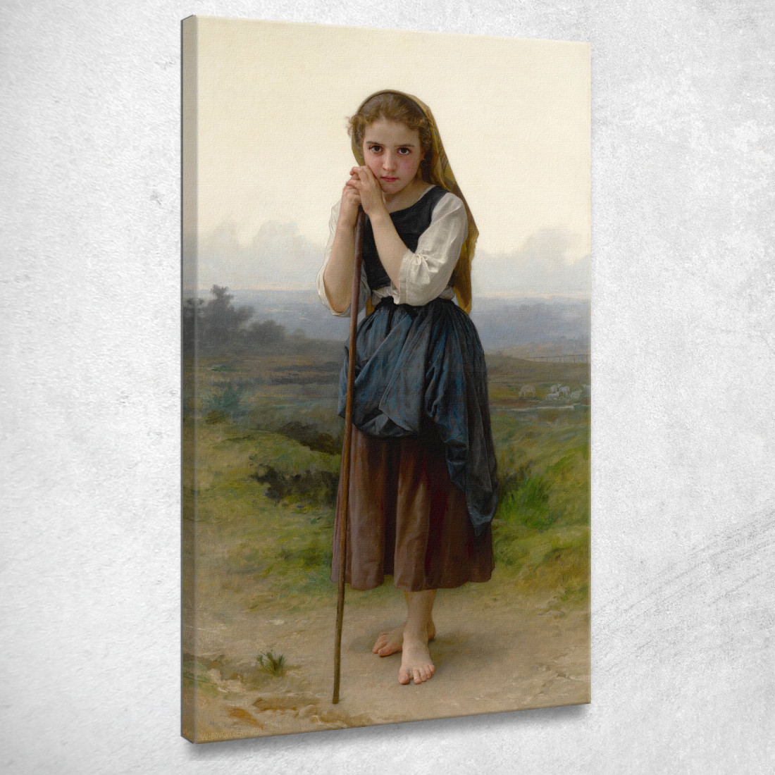 Piccola Pastorella William Bouguereau wbg124 quadro stampato su tela Piccola Pastorella William Bouguereau wbg124 quadro stampato su tela
