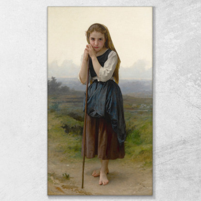 Piccola Pastorella William Bouguereau wbg124 quadro stampato su tela