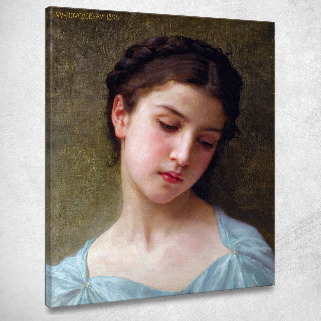 Ritratto Di Giovane Ragazza William Bouguereau wbg131 quadro stampato su tela Ritratto Di Giovane Ragazza William Bouguereau wbg131 quadro stampato su tela