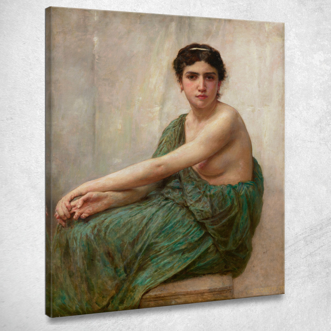 Riflessione William Bouguereau wbg141 quadro stampato su tela Riflessione William Bouguereau wbg141 quadro stampato su tela