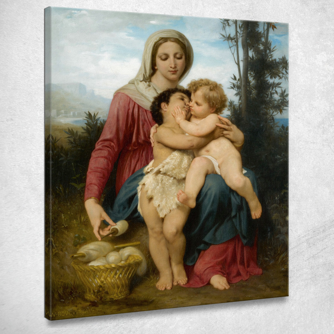 La Sacra Famiglia William Bouguereau wbg144 quadro stampato su tela La Sacra Famiglia William Bouguereau wbg144 quadro stampato su tela