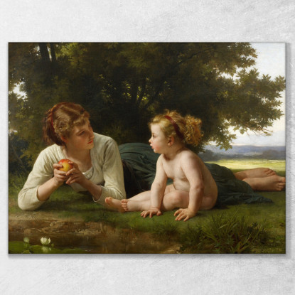 Tentazione William Bouguereau wbg150 quadro stampato su tela
