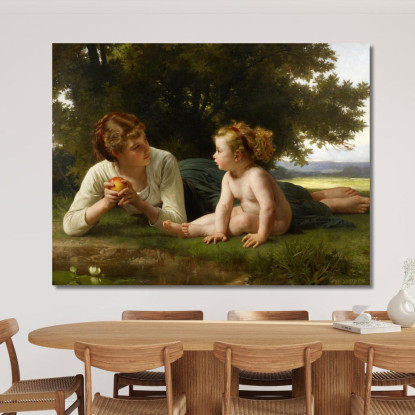 Tentazione William Bouguereau wbg150 quadro stampato su tela