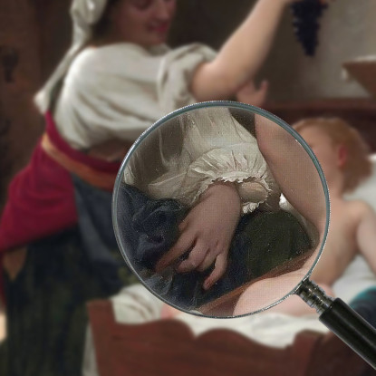 Il Grappolo D'Uva William Bouguereau wbg155 quadro stampato su tela
