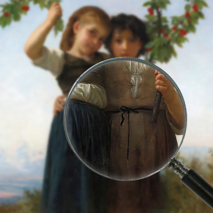 Il Ramo Di Ciliegio William Bouguereau wbg156 quadro stampato su tela