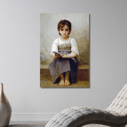 La Dura Lezione William Bouguereau wbg161 quadro stampato su tela