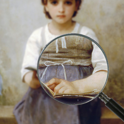 La Dura Lezione William Bouguereau wbg161 quadro stampato su tela