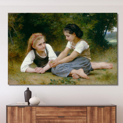 I Raccoglitori Di Noci William Bouguereau wbg165 quadro stampato su tela