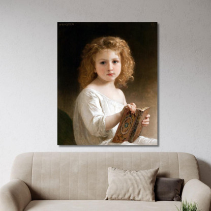 Il Libro Delle Storie William Bouguereau wbg168 quadro stampato su tela