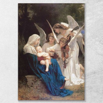 La Vergine Degli Angeli William Bouguereau wbg170 quadro stampato su tela