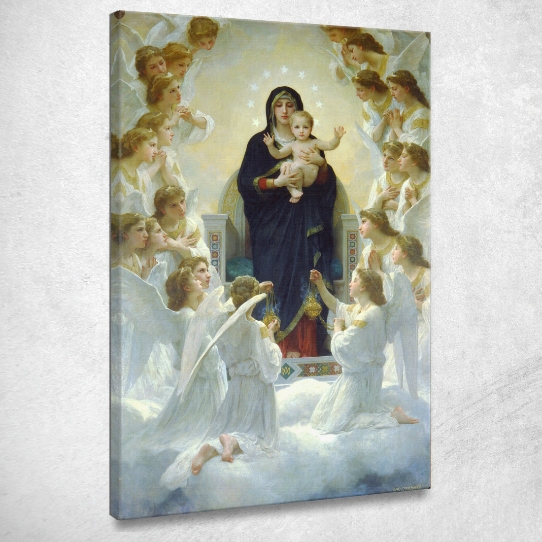 La Vergine Con Gli Angeli William Bouguereau wbg171 quadro stampato su tela La Vergine Con Gli Angeli William Bouguereau wbg171 quadro stampato su tela