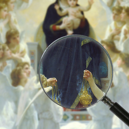 La Vergine Con Gli Angeli William Bouguereau wbg171 quadro stampato su tela