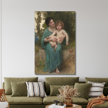 Il Fratello Minore William Bouguereau wbg172 quadro stampato su tela