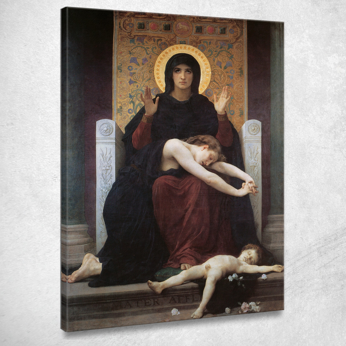 Vergine Consolatrice William Bouguereau wbg178 quadro stampato su tela Vergine Consolatrice William Bouguereau wbg178 quadro stampato su tela