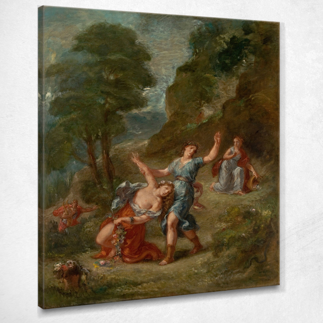 La Primavera Euridice Morsa Da Un Serpente Mentre Coglie I Fiori La Morte Di Euridice Eugène Delacroix quadro stampato su tela La Primavera Euridice Morsa Da Un Serpente Mentre Coglie I Fiori La Morte Di Euridice Eugène Delacroix quadro stampato su tela