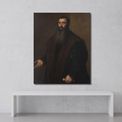 Portrait Of The Nuremburg Merchant And Collector Willibald Imhoff The Elder 1519-1580 Titian Tiziano Vecellio canvas print