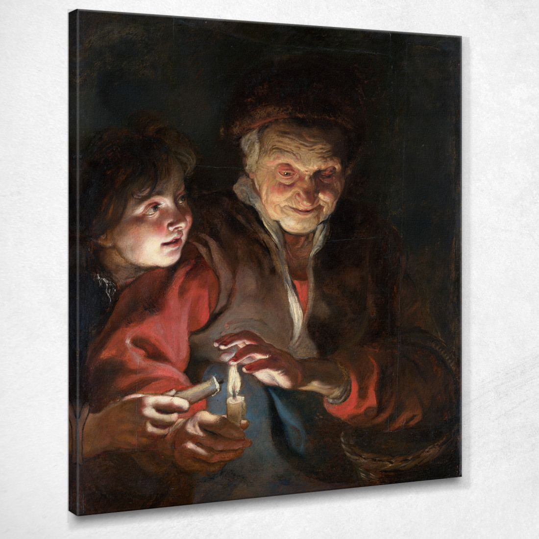 Vecchia E Ragazzo Con Candele Peter Paul Rubens ppr125 quadro stampato su tela Vecchia E Ragazzo Con Candele Peter Paul Rubens ppr125 quadro stampato su tela