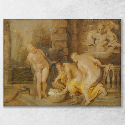 La Scoperta Del Piccolo Erittonio Da Parte Delle Figlie Di Cecrope Peter Paul Rubens ppr226 quadro stampato su tela
