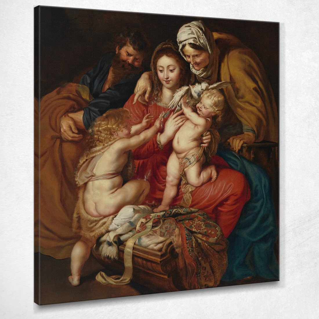 La Sacra Famiglia Con Santa Elisabetta San Giovanni E Una Colomba Peter Paul Rubens ppr250 quadro stampato su tela La Sacra Famiglia Con Santa Elisabetta San Giovanni E Una Colomba Peter Paul Rubens ppr250 quadro stampato su tela