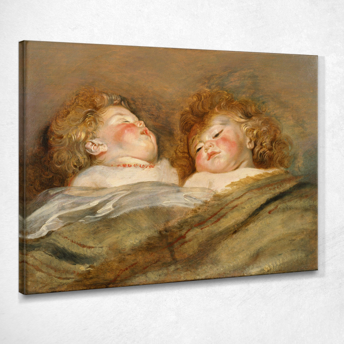 Due Bambini Addormentati Peter Paul Rubens ppr314 quadro stampato su tela Due Bambini Addormentati Peter Paul Rubens ppr314 quadro stampato su tela