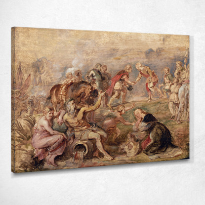 Incontro Del Re Ferdinando D'Ungheria E Del Cardinale Infante Ferdinando Di Spagna A Nördlingen Peter Paul Rubens quadro stampat