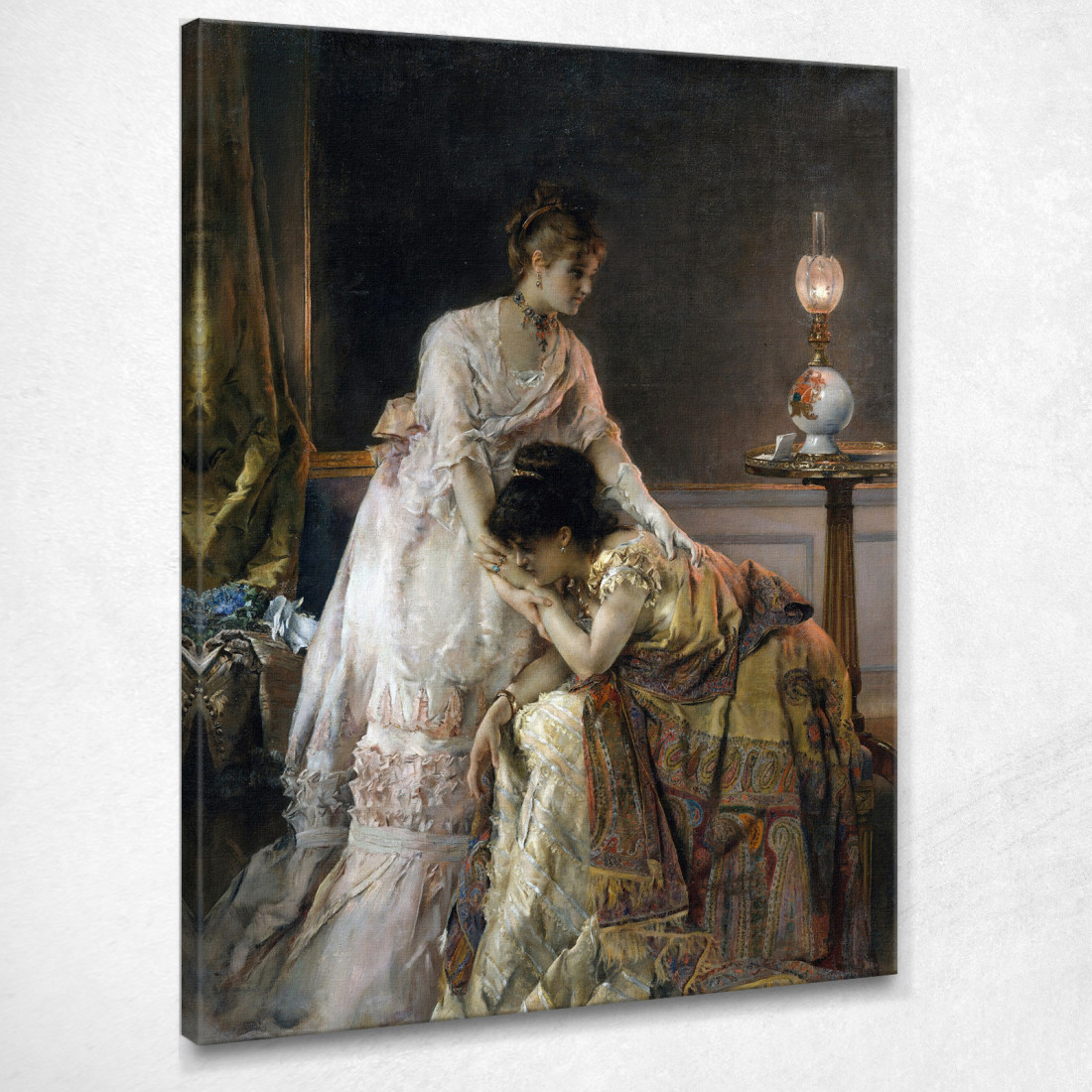 Dopo La Palla Alfred Stevens stal8 quadro stampato su tela Dopo La Palla Alfred Stevens stal8 quadro stampato su tela