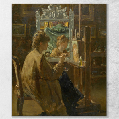 Artista Nel Suo Studio Alfred Stevens stal10 quadro stampato su tela