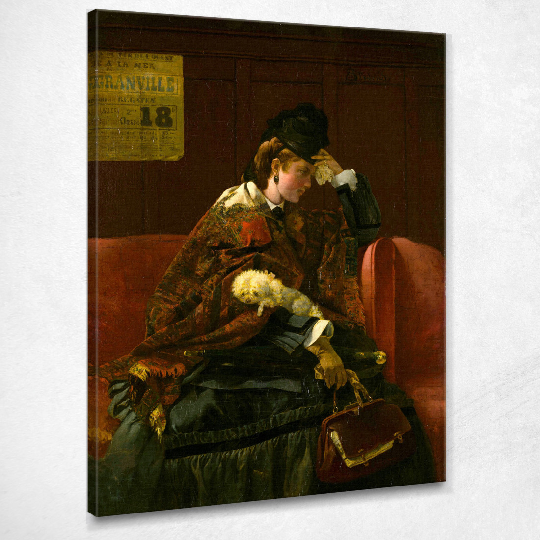 Alla Stazione Ferroviaria Alfred Stevens stal11 quadro stampato su tela Alla Stazione Ferroviaria Alfred Stevens stal11 quadro stampato su tela