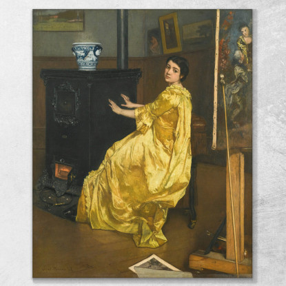 In Laboratorio Il Riposo Della Modella Alfred Stevens stal18 quadro stampato su tela