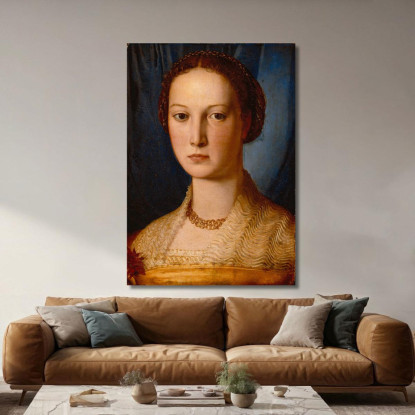 Costanza Da Sommaia Agnolo Bronzino abz4 quadro stampato su tela