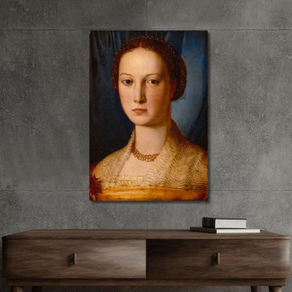 Costanza Da Sommaia Agnolo Bronzino abz4 quadro stampato su tela