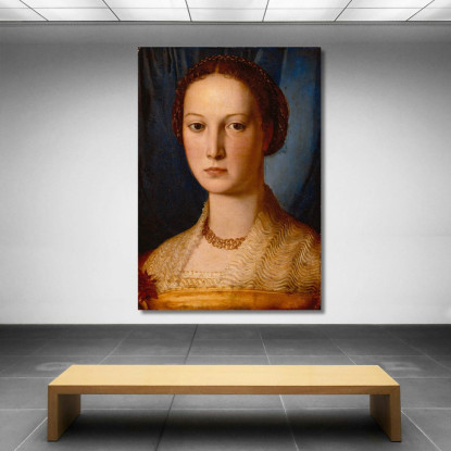 Costanza Da Sommaia Agnolo Bronzino abz4 quadro stampato su tela