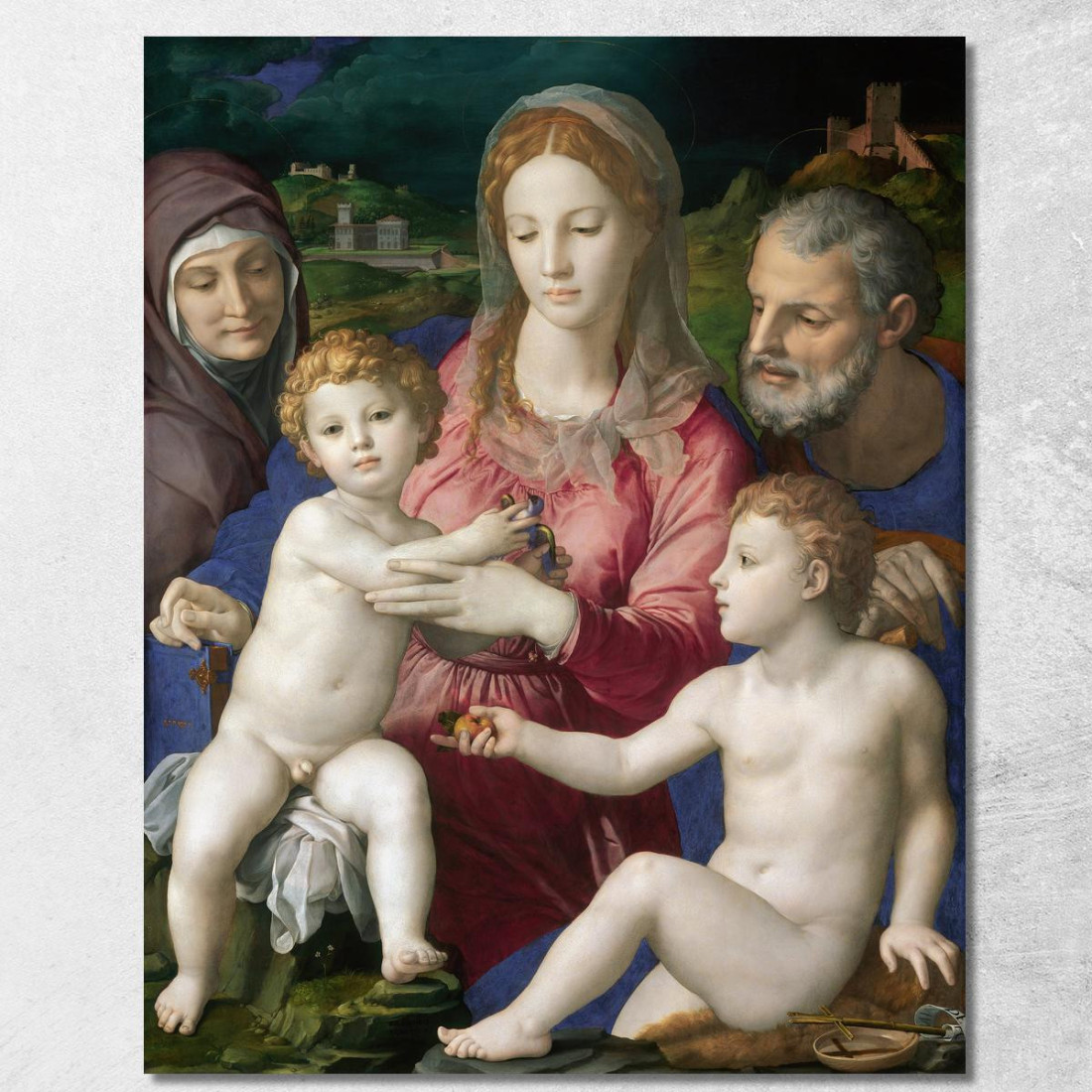 Sacra Famiglia Con Sant'Anna E San Giovannino Agnolo Bronzino abz7 quadro stampato su tela Sacra Famiglia Con Sant'Anna E San Giovannino Agnolo Bronzino abz7 quadro stampato su tela