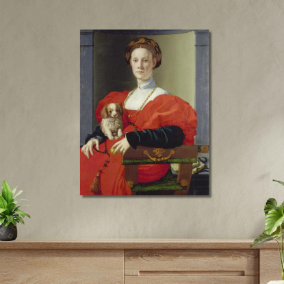 Ritratto Di Dama In Rosso Francesca Salviati Agnolo Bronzino abz9 quadro stampato su tela