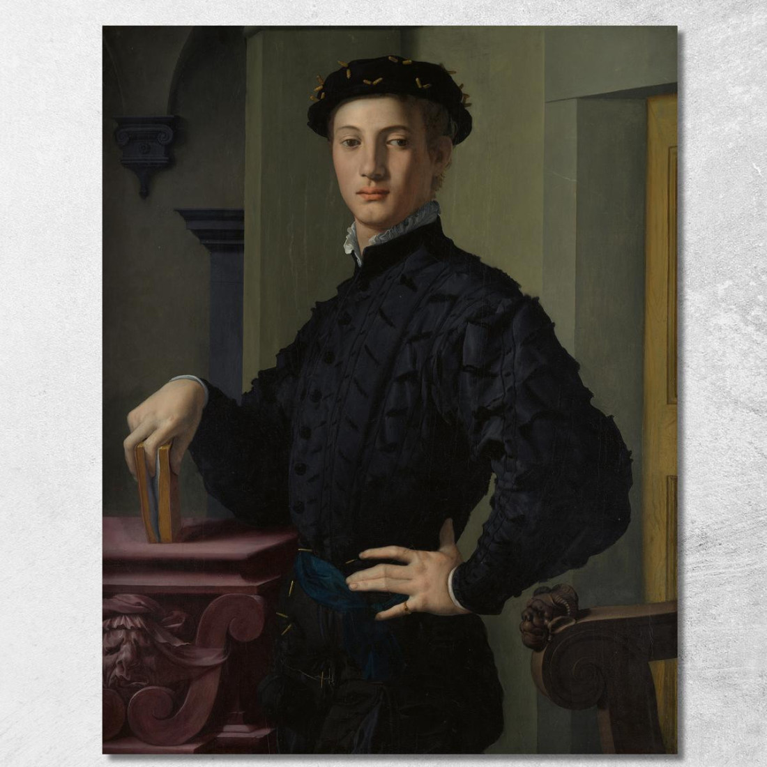 Ritratto Di Un Giovane Agnolo Bronzino abz10 quadro stampato su tela