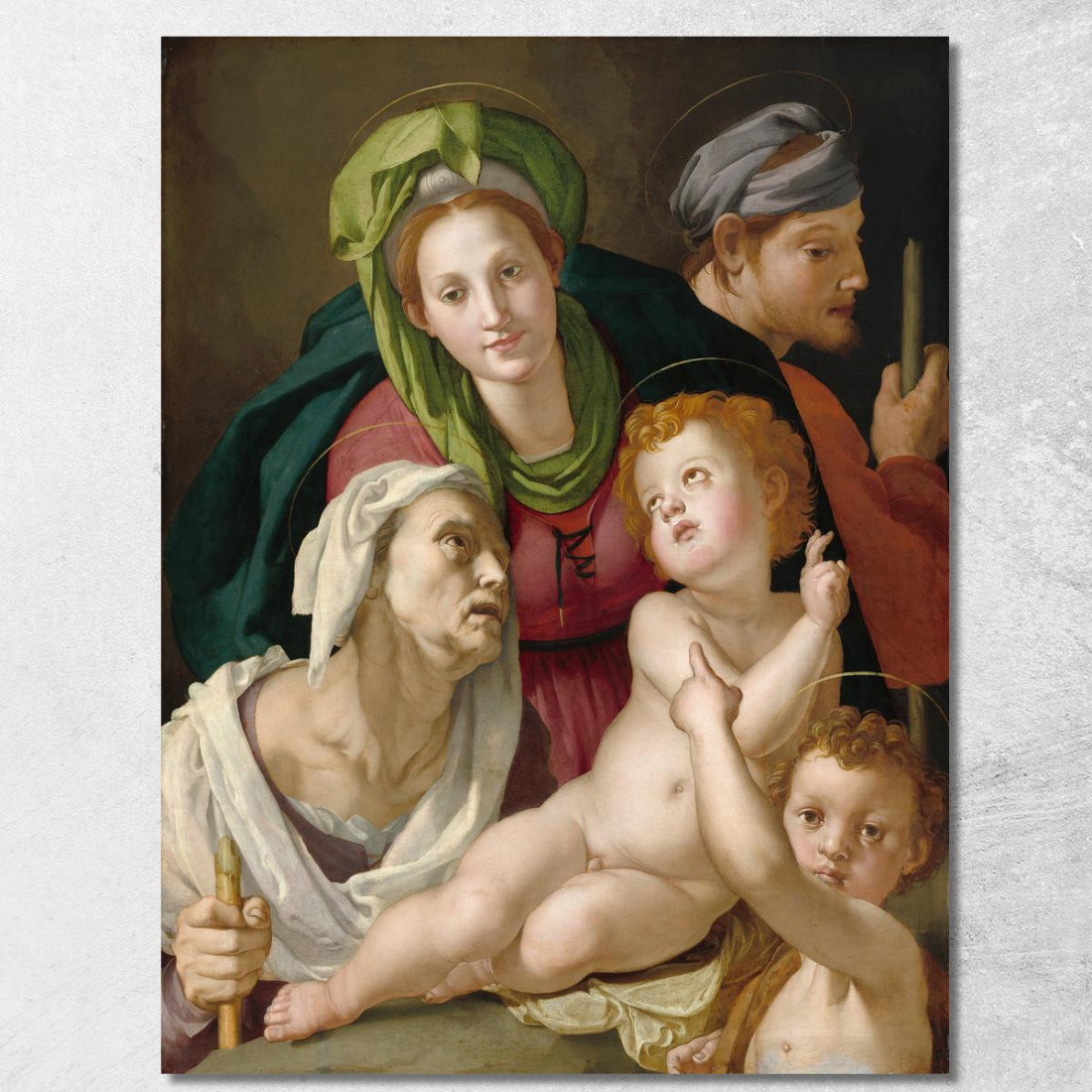 La Sacra Famiglia Agnolo Bronzino abz20 quadro stampato su tela