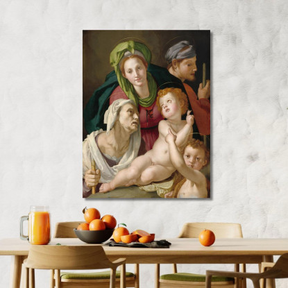 La Sacra Famiglia Agnolo Bronzino abz20 quadro stampato su tela