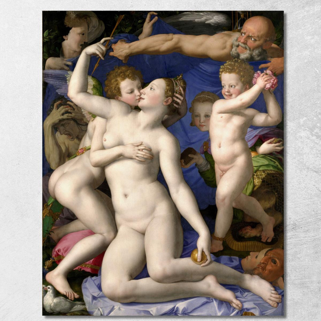 Venere Cupido Follia E Tempo Agnolo Bronzino abz23 quadro stampato su tela