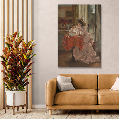 La Madre Felice Alfred Stevens stal21 quadro stampato su tela