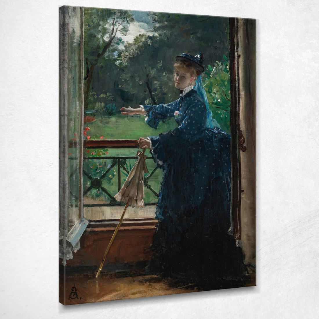 Donna Sul Balcone Alfred Stevens stal27 quadro stampato su tela Donna Sul Balcone Alfred Stevens stal27 quadro stampato su tela