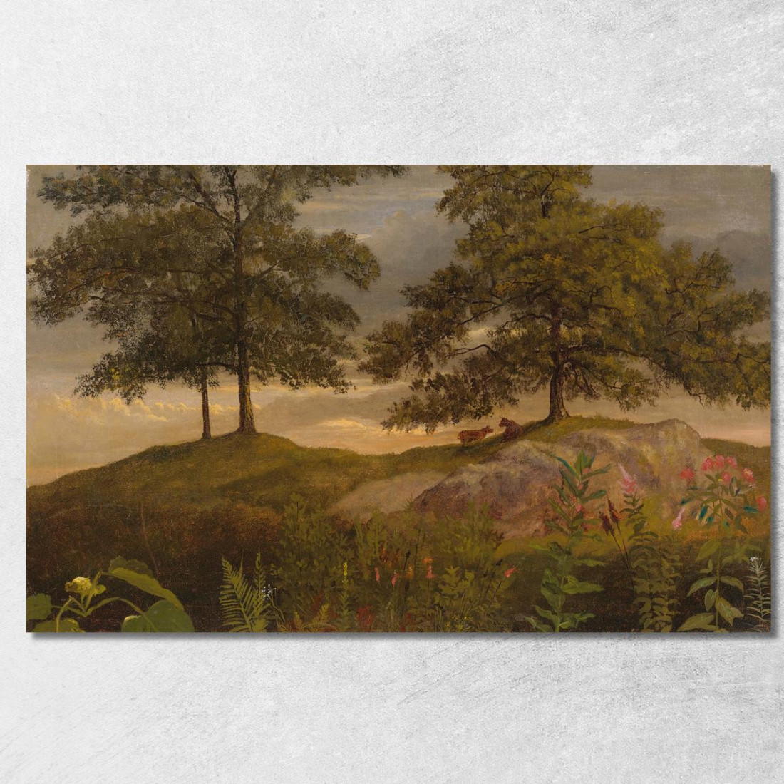 Paesaggio Con Mucche Albert Bierstadt abr50 quadro stampato su tela Paesaggio Con Mucche Albert Bierstadt abr50 quadro stampato su tela