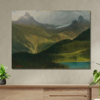 Paesaggio Montano Albert Bierstadt abr68 quadro stampato su tela
