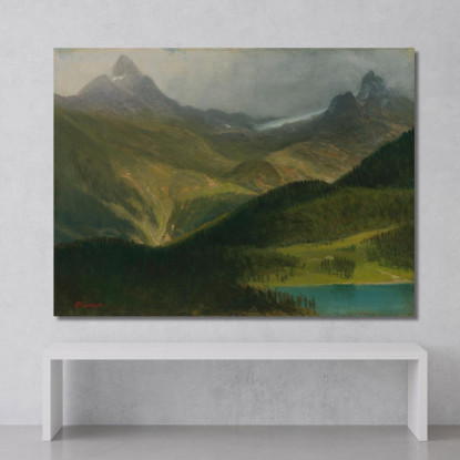 Paesaggio Montano Albert Bierstadt abr68 quadro stampato su tela
