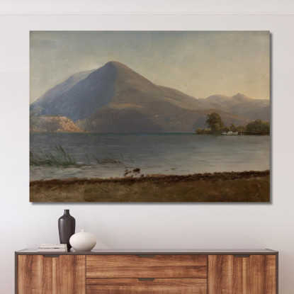 Sull'Hudson Albert Bierstadt abr77 quadro stampato su tela