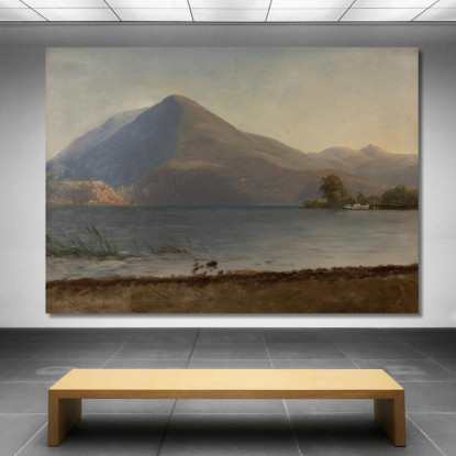 Sull'Hudson Albert Bierstadt abr77 quadro stampato su tela