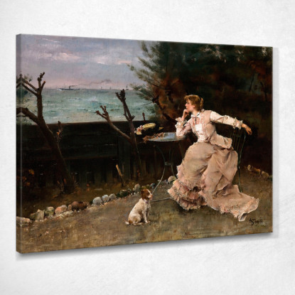 Nel Pensiero Profondo Alfred Stevens stal34 quadro stampato su tela