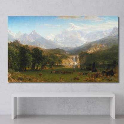Il Picco Del Lander Delle Montagne Rocciose Albert Bierstadt abr111 quadro stampato su tela