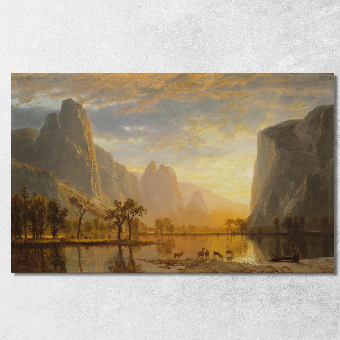 Valle Dello Yosemite Albert Bierstadt abr123 quadro stampato su tela Valle Dello Yosemite Albert Bierstadt abr123 quadro stampato su tela