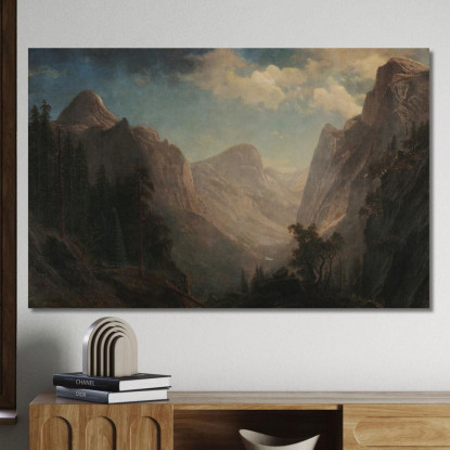 Vista Nella Valle Dello Yosemite Albert Bierstadt abr126 quadro stampato su tela